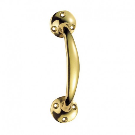 Jedo Victorian 150mm Bowed Pull Handle Polished Brass