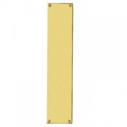 350mm x 75mm x 1.5mm Finger Push Plate Polished Brass