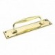From The Anvil Aged Brass 300mm Art Deco Pull Handle on Backplate