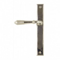 From The Anvil Polished Nickel Reeded Slimline Lever Latch Set