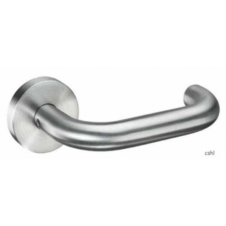 19mm Dia. Return To Door Lever Round Rose Polished Stainless Steel
