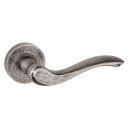 Old English Warwick Lever on Rose Distressed Silver