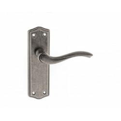 Old English Warwick Lever Latch Handles Distressed Silver