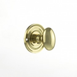 Old English Oval Bathroom Turn & Release Polished Brass