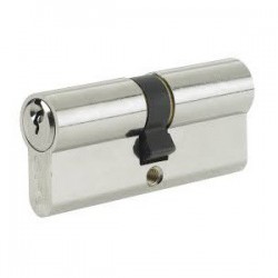 5 Pin 40mm x 40mm Euro Profile Double Cylinder Satin Chrome
