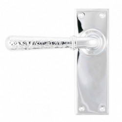 From The Anvil Polished Chrome Hammered Newbury Lever Latch Set