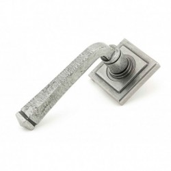 From The Anvil Pewter Avon Round Lever on Rose Set (Square)