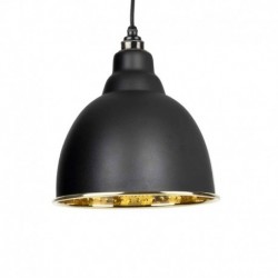 From The Anvil Black Hammered Brass Brindley Pendant
