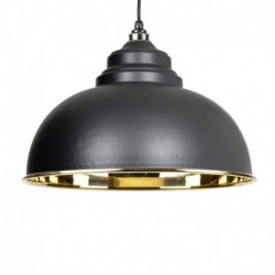 From The Anvil Black Smooth Brass Harborne Pendant