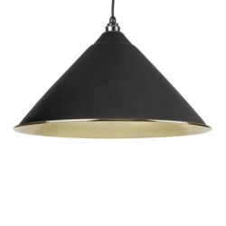 From The Anvil Black Hammered Brass Hockley Pendant
