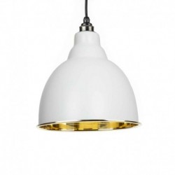 From The Anvil Light Grey Smooth Brass Brindley Pendant