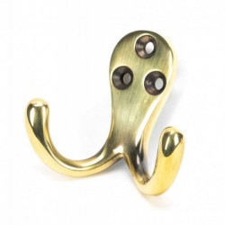 From The Anvil Aged Brass Celtic Double Robe Hook