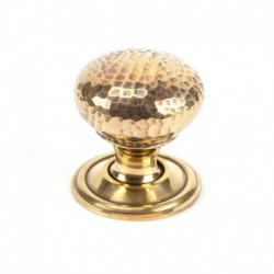 From The Anvil Aged Brass Hammered Mushroom Cabinet Knob 32mm