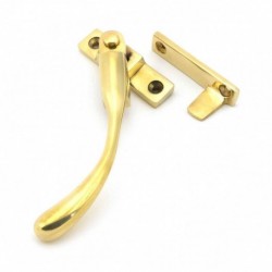 From The Anvil Polished Brass Night-Vent Locking Peardrop Fastener - LH