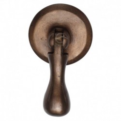 Solid Bronze Cabinet Drop Pull On Round Plate
