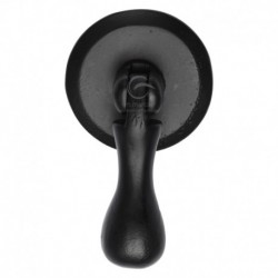 Black Iron Rustic Cabinet Drop Pull On Round Plate
