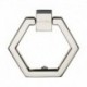 Heritage Brass Cabinet Drop Pull Hexagon Design 51mm Polished Nickel finish