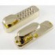 Jedo Digital Door Lock c/w Built-In Holdback & Easi Code Change Polished Brass