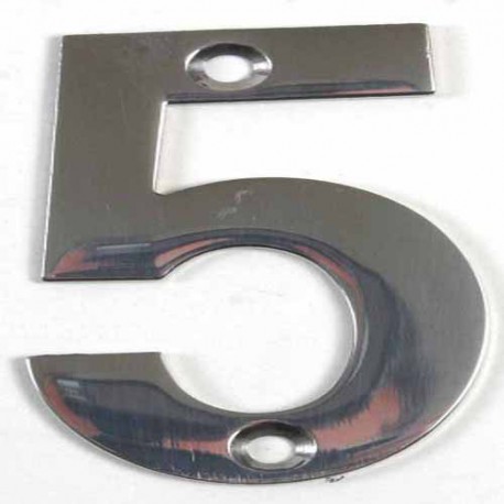 75mm Numeral "5" Polished Stainless Steel