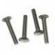 M8 x 80mm Dome Head Carriage Bolts & Nuts Zinc Plated