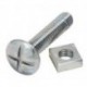 M6 x 120mm Roofing Bolts c/w Nut Zinc Plated