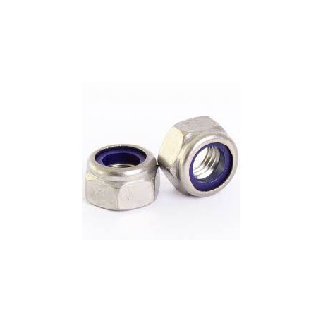 M10 Nyloc Hex Nut Zinc Plated