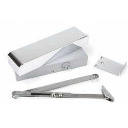From The Anvil Size 2-5 Door Closer & Cover Polished Chrome