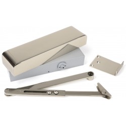 From The Anvil Size 2-5 Door Closer & Cover Polished Nickel