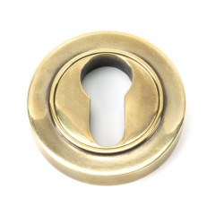 From The Anvil Plain Round Euro Escutcheon Aged Brass