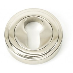 From The Anvil Art Deco Round Euro Escutcheon Polished Nickel