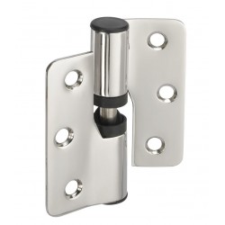 80mm Left Hand Cubicle Gravity Hinge Polished Stainless Steel