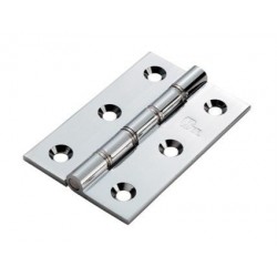Carlisle Brass 102mm x 67mm x 4mm Double Stainless Steel Washered Brass Butt Hinge Polished Chrome