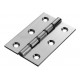 Carlisle Brass 102mm x 67mm x 2.2mm Double Steel Washered Brass Butt Hinge Polished Chrome