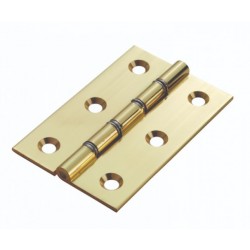 Carlisle Brass 102mm x 67mm x 2.2mm Double Steel Washered Brass Butt Hinge Polished Lacquered