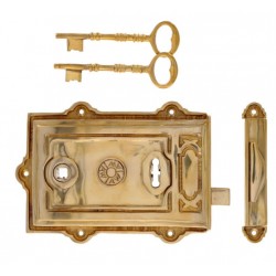 Alexander & Wilks Keswick Rim Lock Unlacquered Polished Brass