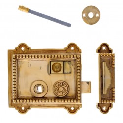 Alexander & Wilks Portinscale Rim Lock Unlacquered Polished Brass