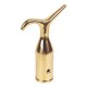 125mm Sash Window Pole Hook - Polished Brass