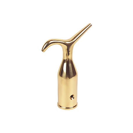 125mm Sash Window Pole Hook - Polished Brass