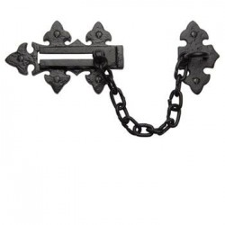 Trent Fleur-De-Lys Door Chain Black Antique