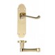 Scroll Lever Latch Door Handle Polished Brass