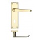 Victorian Straight Lever Lock Door Handle Polished Brass