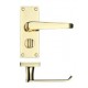 Victorian Straight Lever Privacy Door Handle Polished Brass