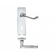 Victorian Scroll Lever Lock Door Handle Polished Chrome