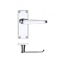 Victorian Straight Lever Latch Door Handle Polished Chrome