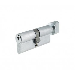 5 Pin 50mmx 50mm Anti Pick & Drill  - Europrofile Cylinder & Turn Keyed To Differ - Satin Chrome