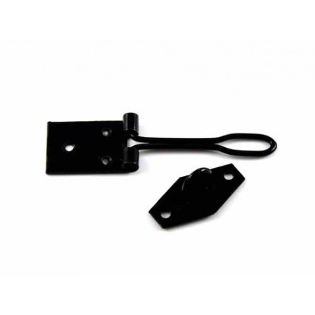 75mm Black Japanned Wire Hasp & Staple