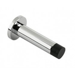 70mm Wall Mounted Cylinder Door Stop c/w Concealed Fix Rose Polished Chrome