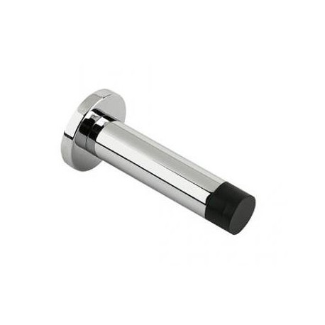 70mm Wall Mounted Cylinder Door Stop c/w Concealed Fix Rose Polished Chrome
