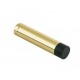 70mm Wall Mounted Cylinder Door Stop Without Rose Polished Brass