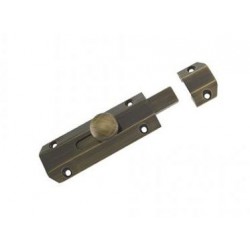 102mm x 35mm Surface Mounted Bolt c/w3 Keeps For Various Applications - Florentine Bronze